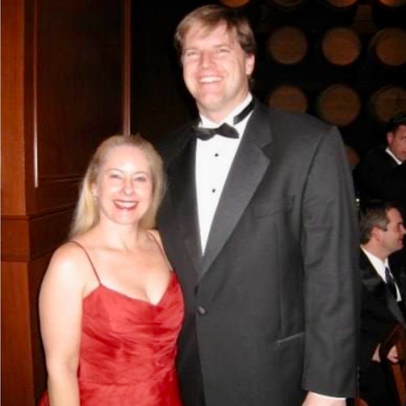 Fine Feathers red silk ball gown size 4 - Picture 10 of 15